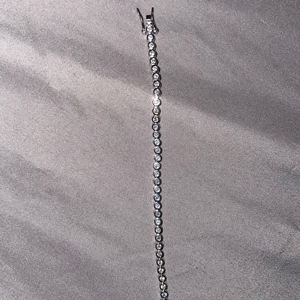 Elegant Silver Tennis Bracelet